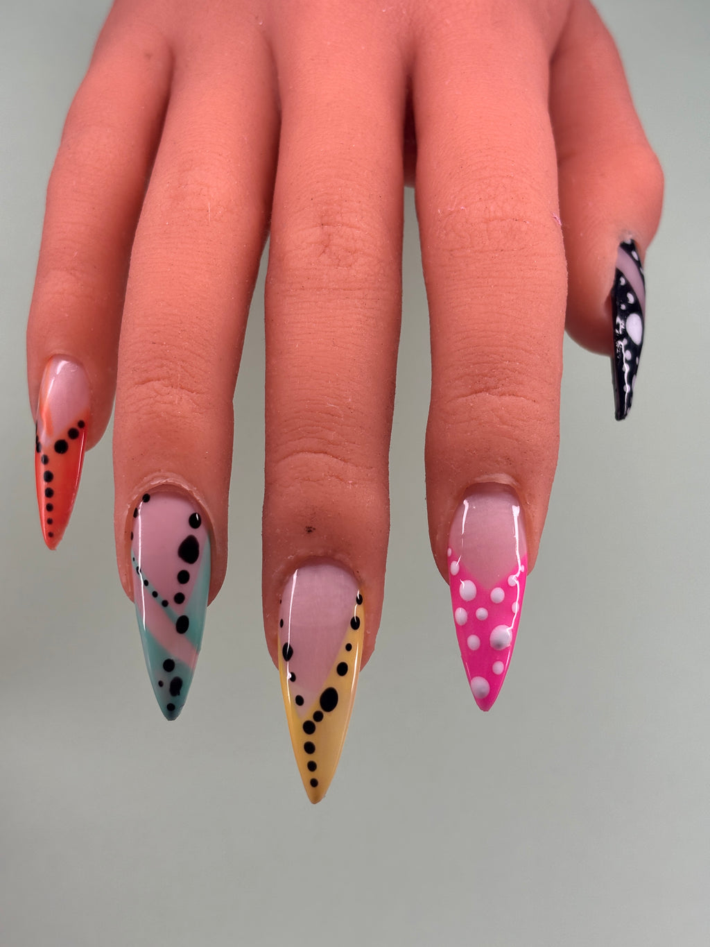 Soft Chaos | Colourful Handmade Press-On Nails