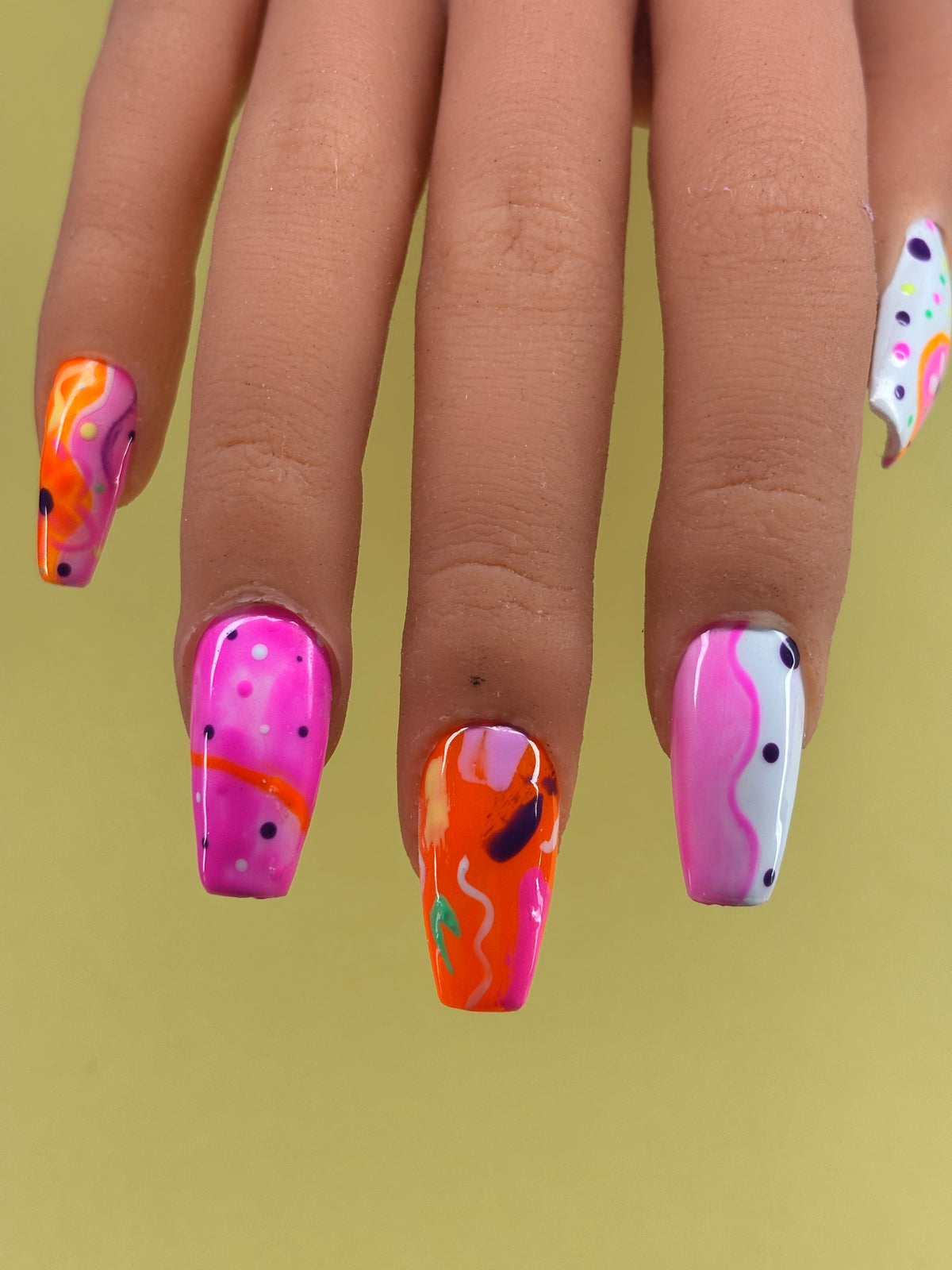 Candy Swirl | Colourful Handmade Press-On Nails