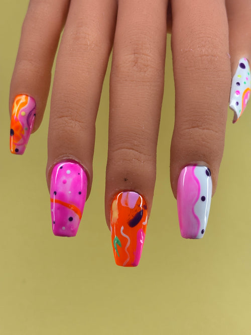 Candy Swirl | Colourful Handmade Press-On Nails