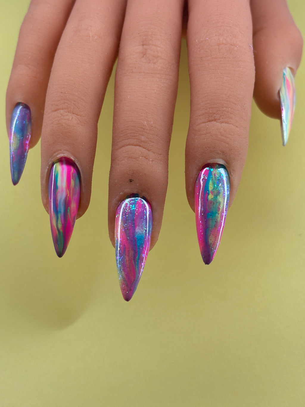 Neon Melt | Colourful Handmade Press-On Nails