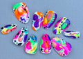 Retro Groove | Colourful Handmade Press-On Nails