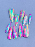 Neon Melt | Colourful Handmade Press-On Nails